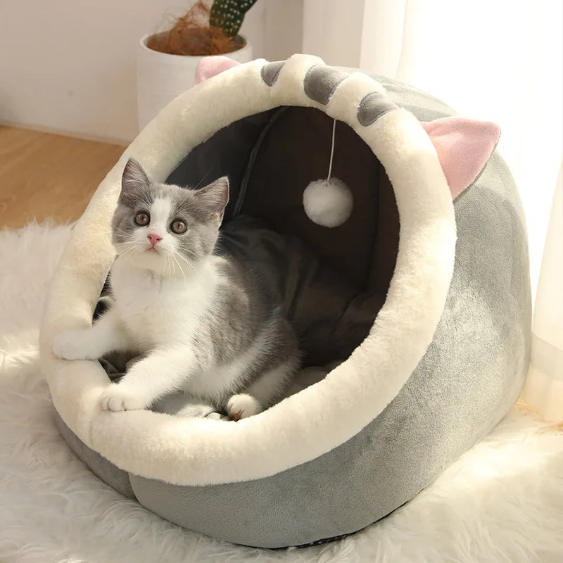 Tenda para Animais de Estimação, Cama para Gatos, Cães Pequenos, Autoaquecimento, Tenda para Gatos, Confortável, Cama de Dormir para Animais de Estimação, Dobrável, Removível e Lavável.
