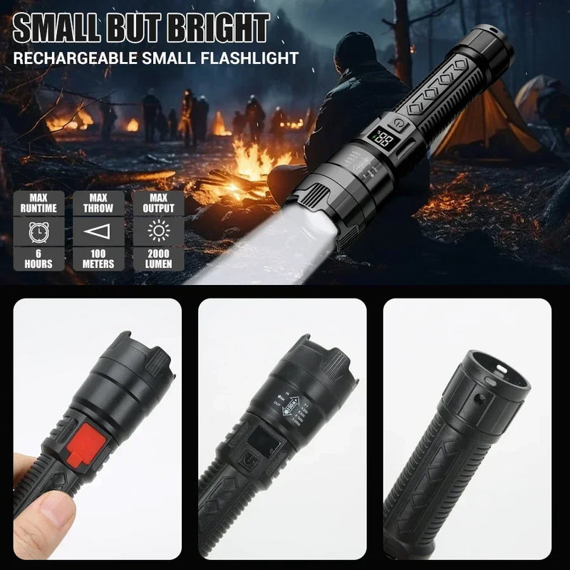 Kdulit Lanterna de Luz Forte de Alta Potência.