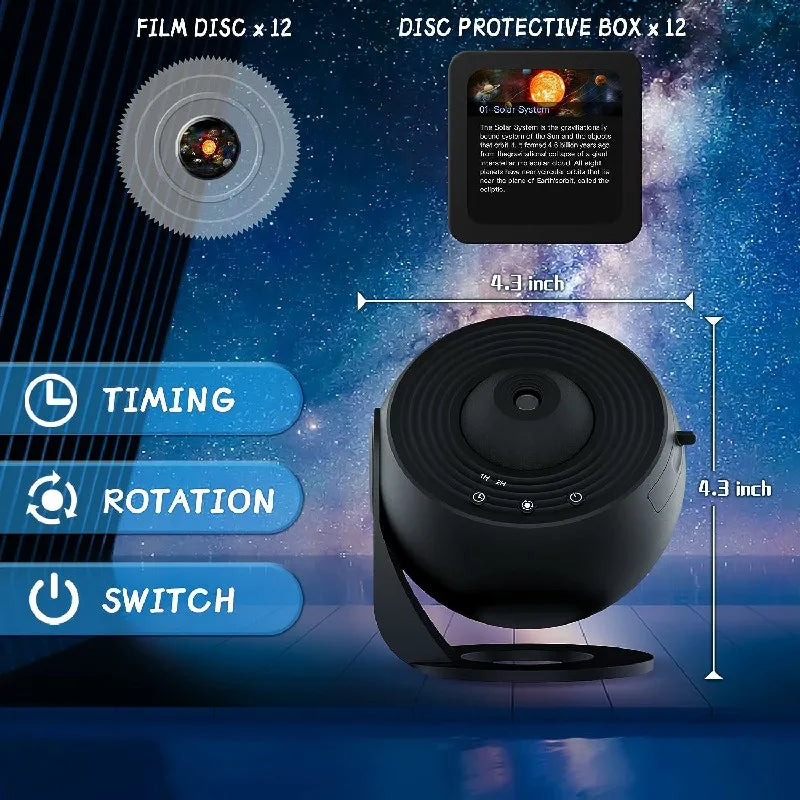Projetor de Céu 360° - Rotação Planetária - Produto Inovador.