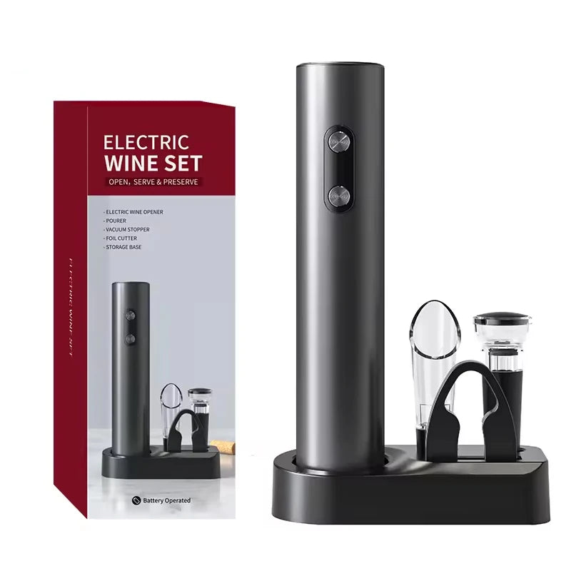 Conjunto Automático Elétrico de Abridor de Vinho - Pessoas Estilosas.