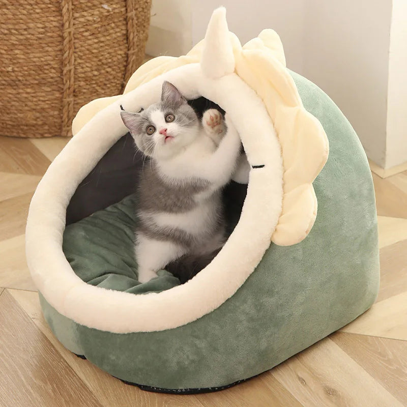 Tenda para Animais de Estimação, Cama para Gatos, Cães Pequenos, Autoaquecimento, Tenda para Gatos, Confortável, Cama de Dormir para Animais de Estimação, Dobrável, Removível e Lavável.