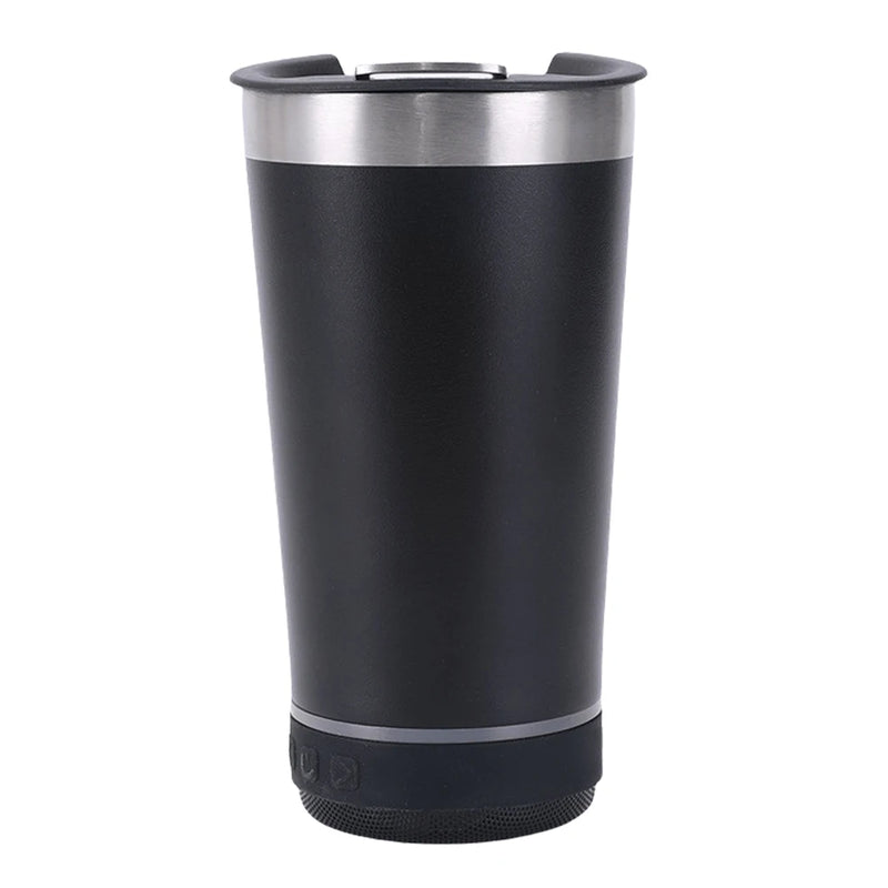 Copo Térmico de Aço Inoxidável - Alto Falante Sem Fio com Som Stéreo.