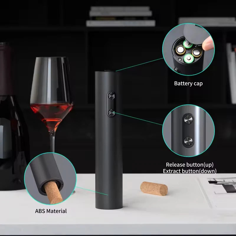 Conjunto Automático Elétrico de Abridor de Vinho - Pessoas Estilosas.