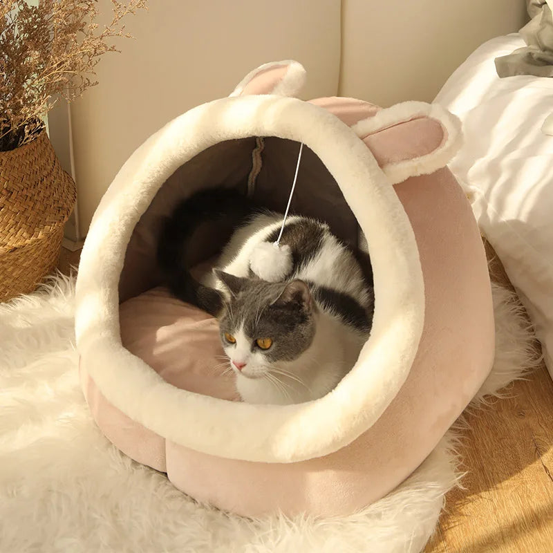 Tenda para Animais de Estimação, Cama para Gatos, Cães Pequenos, Autoaquecimento, Tenda para Gatos, Confortável, Cama de Dormir para Animais de Estimação, Dobrável, Removível e Lavável.
