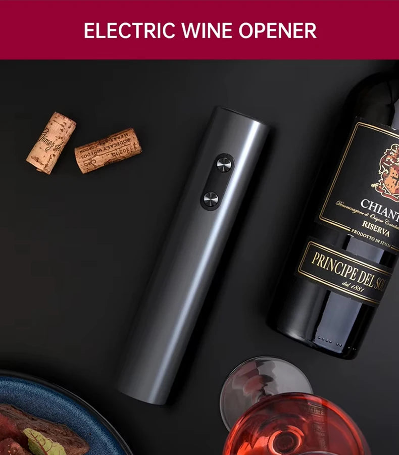 Conjunto Automático Elétrico de Abridor de Vinho - Pessoas Estilosas.